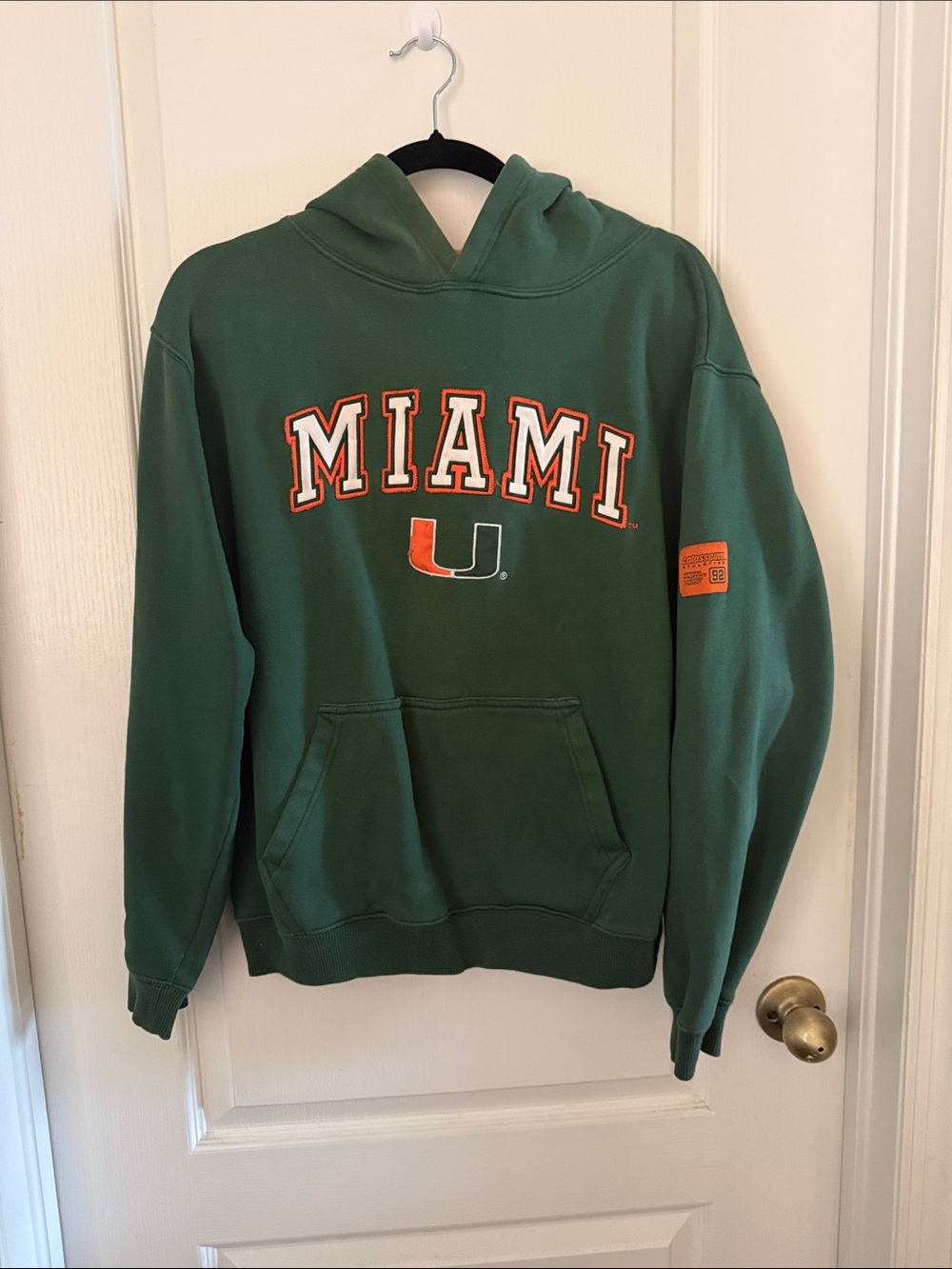 Miami Hurricanes Green Hoodie with Front Pocket